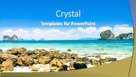  Presentation with serenity - Presentation design featuring serenity shore heaven on earth background and a teal colored foreground