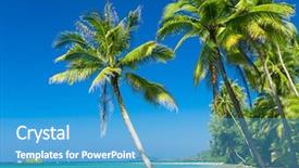  Presentation with serenity - Slides consisting of serenity shore relaxation in peace background and a teal colored foreground