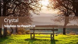  Presentation with serenity - Slide set featuring serenity-spring-garden-at-sunrise background and a tawny brown colored foreground