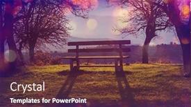  Presentation with serenity - Theme enhanced with serenity-spring-garden-at-sunrise background and a tawny brown colored foreground