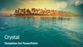  Presentation with serenity - Slide set enhanced with serenity tropical beach instagram filter background and a ocean colored foreground