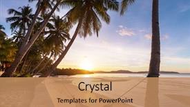  Presentation with serenity - Slide deck consisting of serenity tropical beach background and a coral colored foreground