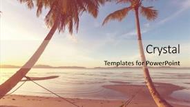  Presentation with serenity - PPT theme enhanced with serenity tropical beach background and a lemonade colored foreground