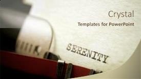  Presentation with serenity - PPT layouts consisting of serenity-word-written background and a cream colored foreground