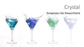  Presentation with alcohol white - PPT layouts consisting of serial-arrangement-of-blue-alcohol background and a white colored foreground