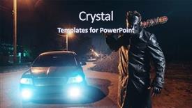  Presentation with baseball - Audience pleasing theme consisting of maniac with bloody baseball bat backdrop and a wine colored foreground