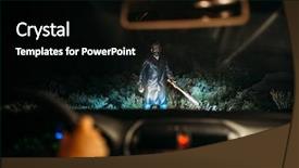  Presentation with serial killer - Amazing slide deck having serial maniac standing backdrop and a black colored foreground