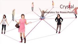  Presentation with network - Presentation design enhanced with series in studio s portfolio background and a lemonade colored foreground