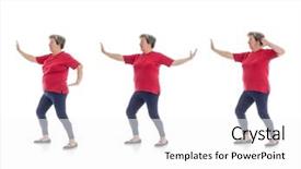  Presentation with tai chi - PPT theme enhanced with series of basic tai chi background and a white colored foreground