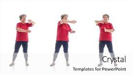  Presentation with tai chi - Beautiful theme featuring series of basic tai chi backdrop and a  colored foreground