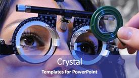  Presentation with eye medical - Theme enhanced with series of dramatically lightened eye background and a ocean colored foreground