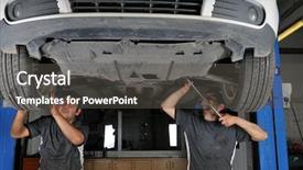  Presentation with auto - Amazing theme having series of mechanic related backdrop and a dark gray colored foreground