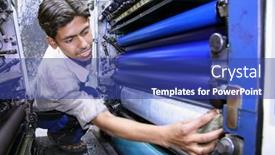  Presentation with process - Theme consisting of series-of-photos-four-color background and a  colored foreground