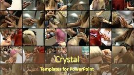  Presentation with modeling - Audience pleasing theme consisting of series volume 1 model hair backdrop and a  colored foreground