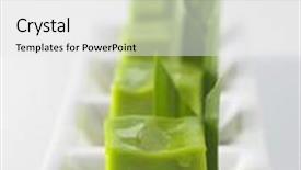  Presentation with kuih - Slide set featuring the pandan custard cake background and a white colored foreground