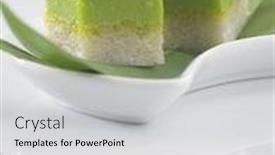  Presentation with kuih - Colorful presentation theme enhanced with the pandan custard cake backdrop and a light gray colored foreground