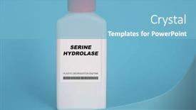  Presentation with enzyme - Theme featuring serine-hydrolase-sample-of-plastic background and a light blue colored foreground