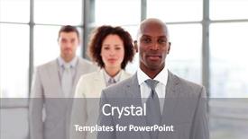  Presentation with african american leadership - Slides with serious african-american businessman leading background and a  colored foreground