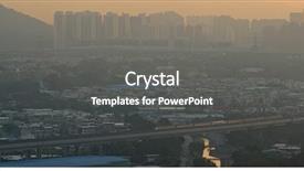  Presentation with air pollution - Audience pleasing PPT theme consisting of serious air pollution of hong backdrop and a gray colored foreground