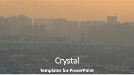  Presentation with air pollution - Presentation enhanced with serious air pollution of hong background and a gray colored foreground