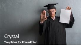  Presentation with grey - Cool new PPT theme with serious and confident expression defense backdrop and a black colored foreground