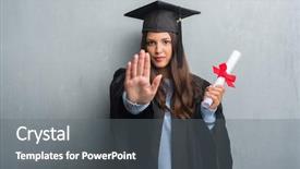  Presentation with defense - Presentation design with serious and confident expression defense background and a gray colored foreground