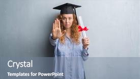  Presentation with bachelor - PPT layouts with serious and confident expression defense background and a seafoam green colored foreground