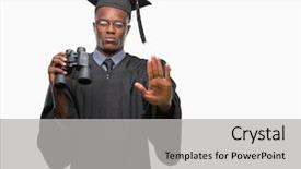  Presentation with african american wedding - PPT theme featuring serious and confident expression defense background and a  colored foreground