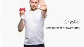  Presentation with defense - Audience pleasing presentation theme consisting of serious and confident expression defense backdrop and a white colored foreground