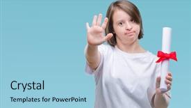  Presentation with defense - Amazing theme having serious and confident expression defense backdrop and a light blue colored foreground