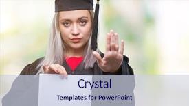  Presentation with arabian woman wearing hijab muslim - Audience pleasing PPT layouts consisting of serious and confident expression defense backdrop and a  colored foreground