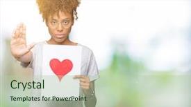 Presentation with for african american women heart disease - Presentation theme having serious and confident expression defense background and a mint green colored foreground