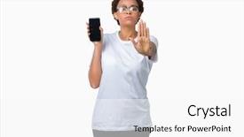  Presentation with populations african american - Slide set consisting of serious and confident expression defense background and a  colored foreground