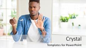  Presentation with african american seniors - Audience pleasing presentation design consisting of serious and confident expression defense backdrop and a white colored foreground