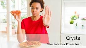  Presentation with generational african american culture and food - Slide deck with serious and confident expression defense background and a  colored foreground