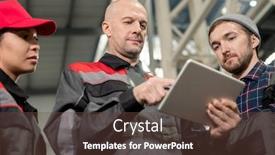  Presentation with foreman - Amazing theme having serious-bald-mature-foreman backdrop and a tawny brown colored foreground