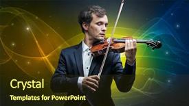  Presentation with sparkle christmas wallpaper blur christmas - PPT layouts featuring serious classical violinist with fabled background and a tawny brown colored foreground