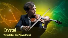  Presentation with sparkle christmas wallpaper blur christmas - Slides consisting of serious classical violinist with fabled background and a tawny brown colored foreground