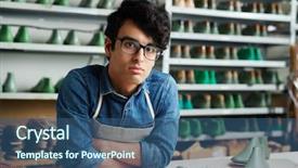  Presentation with gearbox cross section engine industry - Beautiful theme featuring serious cross-armed cobbler lean backdrop and a ocean colored foreground