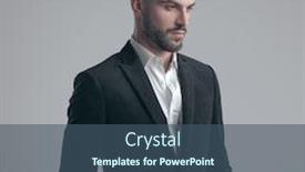  Presentation with elegant - Presentation theme enhanced with serious-elegant-man-looking-away background and a ocean colored foreground