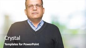  Presentation with bussines - Audience pleasing presentation theme consisting of serious expression on face simpl backdrop and a  colored foreground