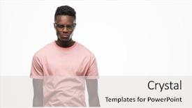  Presentation with pink simple - Audience pleasing presentation consisting of serious expression on face simple backdrop and a  colored foreground