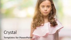  Presentation with pink simple - Presentation having serious expression on face simple background and a  colored foreground