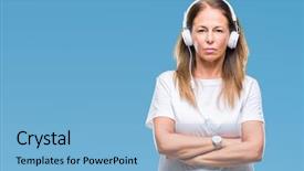  Presentation with simple nature - Presentation design with serious expression on face simple background and a light blue colored foreground