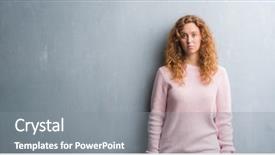  Presentation with pink simple - Audience pleasing presentation theme consisting of serious expression on face simple backdrop and a gray colored foreground