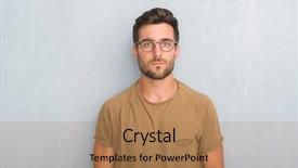  Presentation with simple nature - Beautiful PPT theme featuring serious expression on face simple backdrop and a coral colored foreground