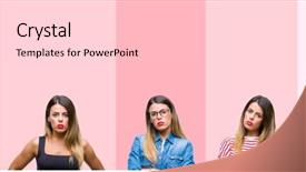  Presentation with pink simple - Theme with serious expression on face simple background and a lemonade colored foreground