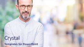  Presentation with simple nature - Cool new PPT theme with serious expression on face simple backdrop and a sky blue colored foreground