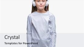  Presentation with simple nature - Theme having serious expression on face simple background and a light blue colored foreground