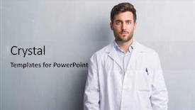  Presentation with professional - Colorful theme enhanced with serious expression on face simple backdrop and a light gray colored foreground